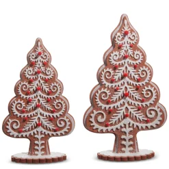 Raz Imports Raz 17.75" Felt Gingerbread Tree Christmas Decoration 4516682 New