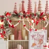 Raz Imports Raz 6' Felt Peppermint Pink, White and Red Christmas Tree Garland G4316077 Clearance