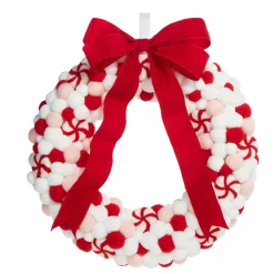Raz Imports Raz 22" Felt Peppermint Pink Christmas Wreath W4316238 Hot