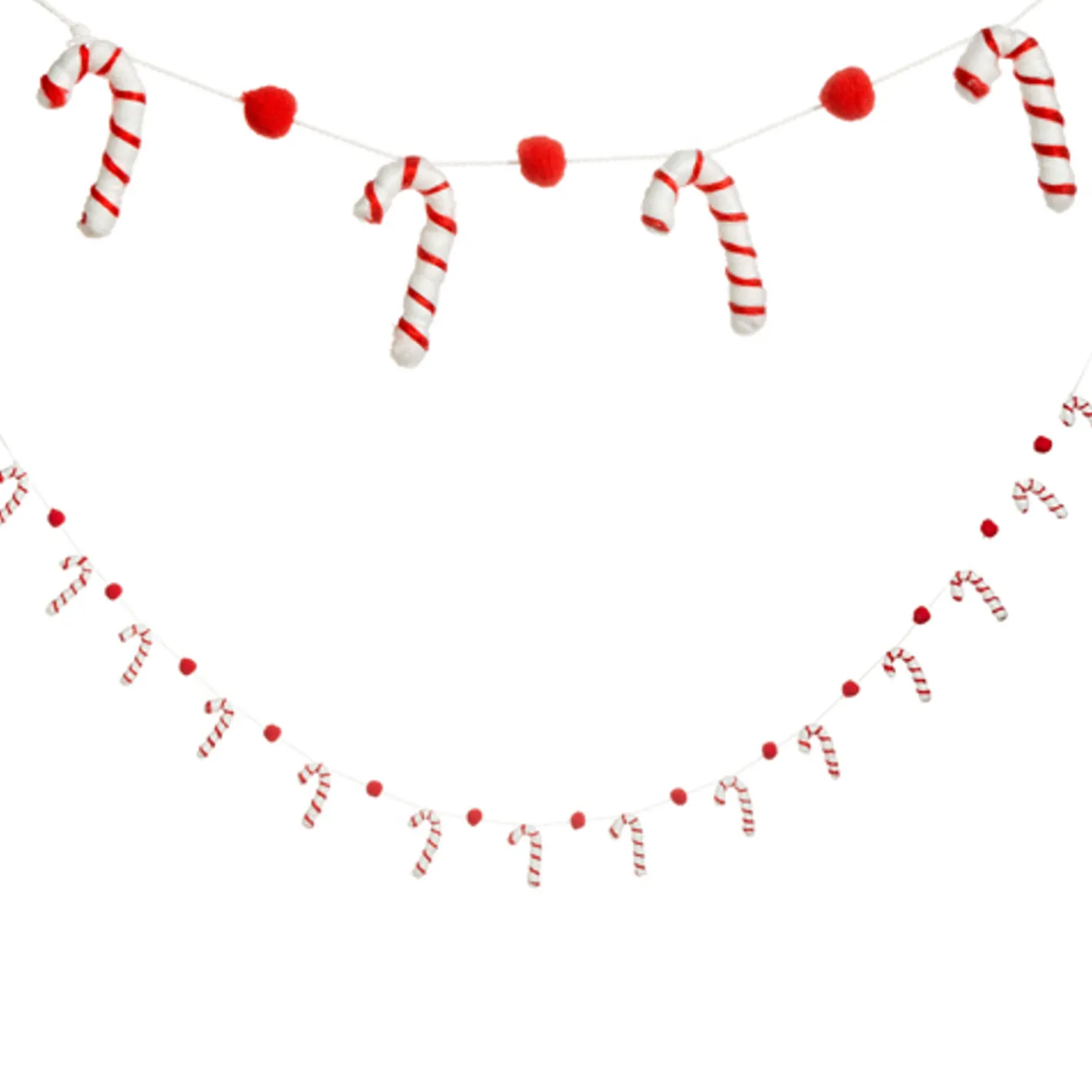 Raz Imports Raz 5.5' Felt Red and White Candy Cane Christmas Tree Garland G4319036 Online