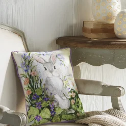 Raz Imports Raz 16" Field of Flowers Easter Bunny Pillow 4345502 Discount