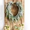 Raz Imports Raz 36" Flocked Oval Cedar and Pinecone Christmas Wreath W4309881 Clearance