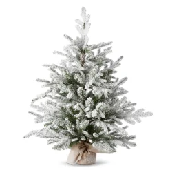 Raz Imports Raz 3' Flocked Tree in Burlap Bag Christmas Decoration 4222750 Outlet