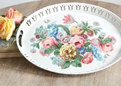 Raz Imports Raz 20.5" Floral Print Oval Tray Spring Decoration 4257267 Best