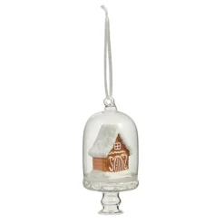 Raz Imports Raz 4.5" Gingerbread House in Cloche Glass Christmas Ornament 4452868 Discount