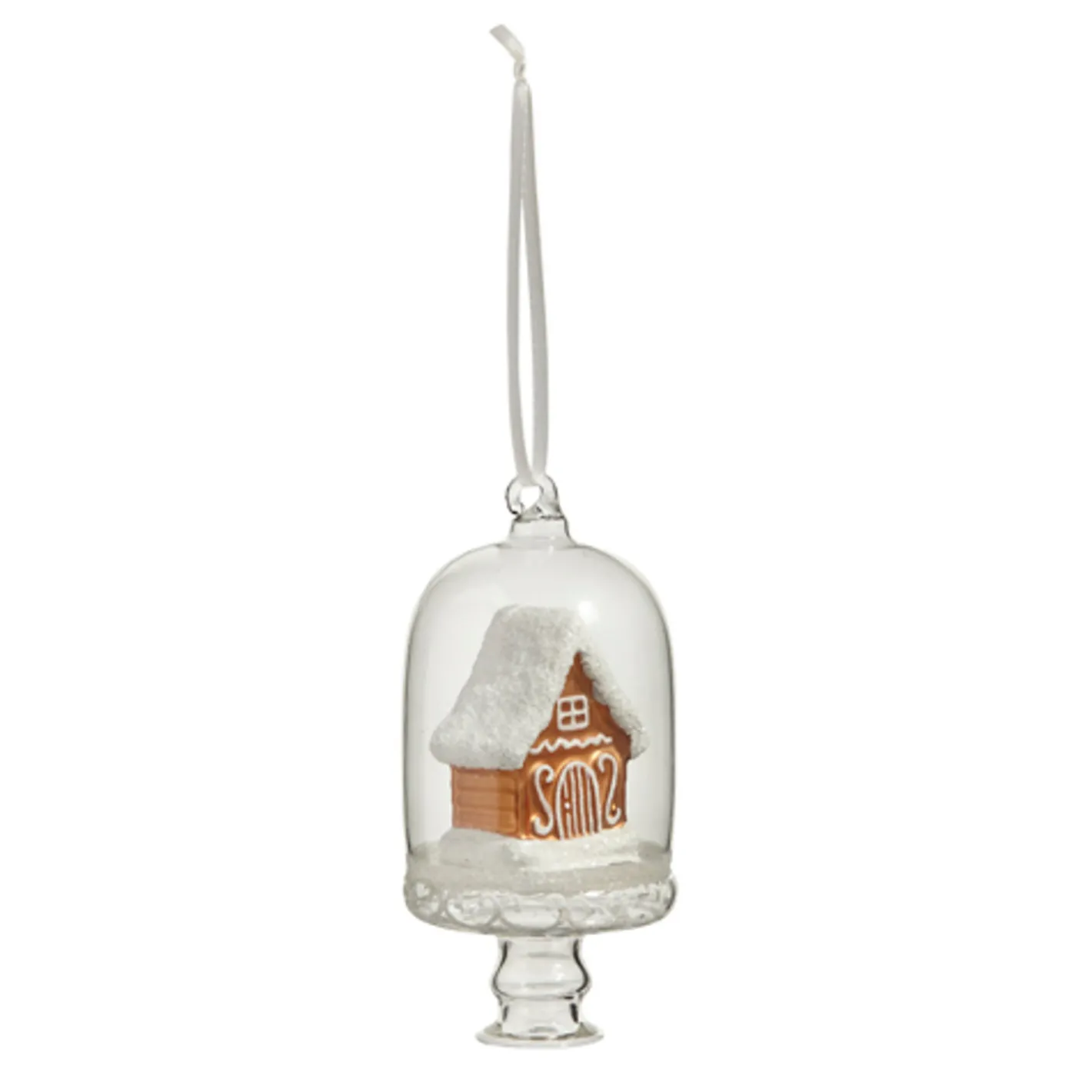 Raz Imports Raz 4.5" Gingerbread House in Cloche Glass Christmas Ornament 4452868 Discount