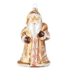 Raz Imports Raz 6" Gingerbread Santa Glass Christmas Ornament 4520862 Hot