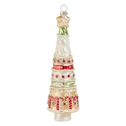 Raz Imports Raz 7.5" Gingerbread Tree Glass Christmas Ornament 4520863 Discount