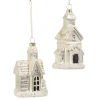 Raz Imports Raz 5" Glitter Church Glass Christmas Ornament 4524928 Outlet