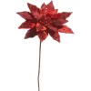 Raz Imports Raz 18" Glittered and Beaded Red Large Poinsettia Christmas Tree Pick F4448000 Online