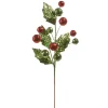 Raz Imports Raz 23" Glittered Holly and Ornament Christmas Tree Spray F4406673 Sale