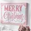 Raz Imports Raz 28" Glittered Red and White Merry Christmas Metal Wall Sign 4457262 Outlet