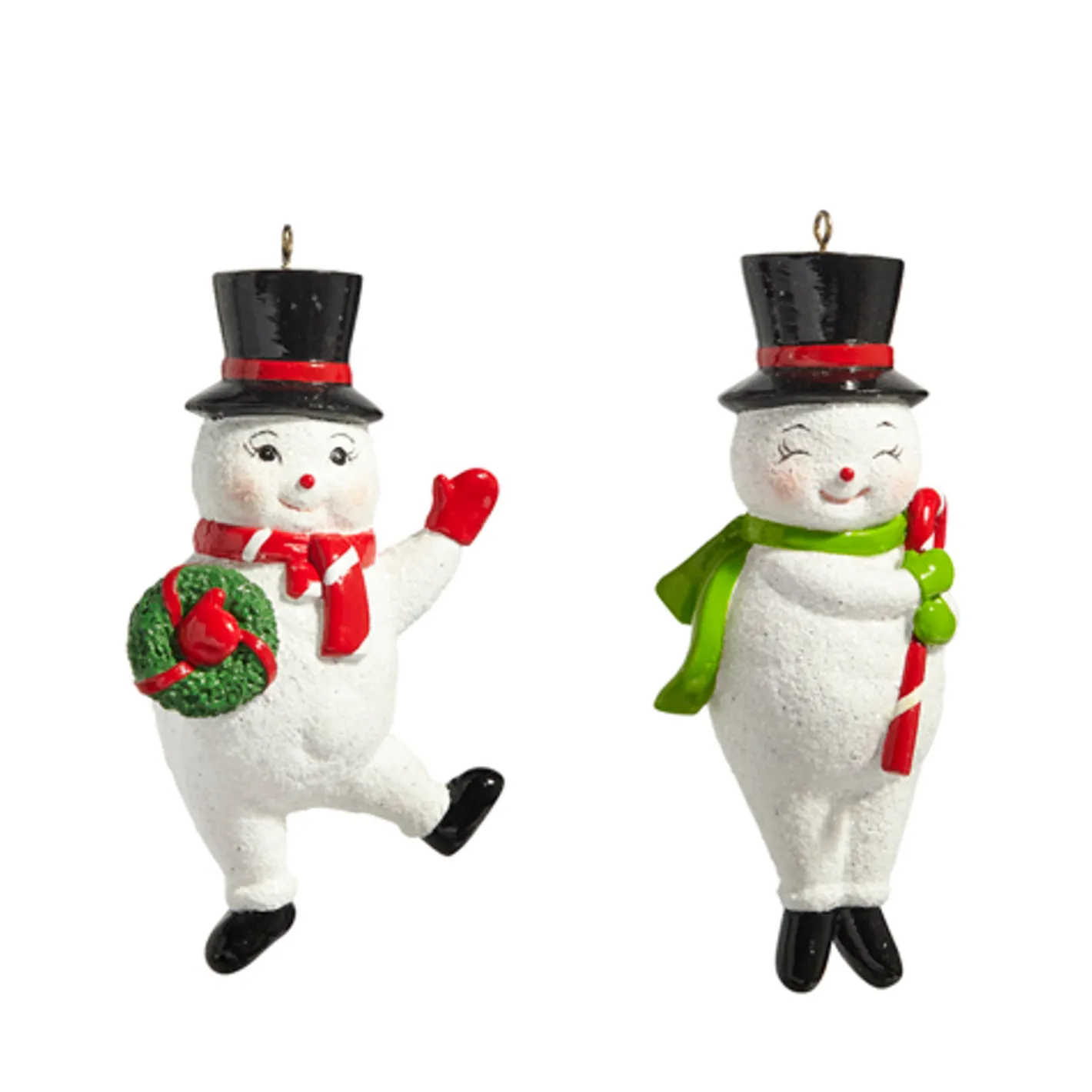 Raz Imports Raz 5.5" Glittered Snowman Christmas Ornament Set of 2 4411560