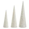 Raz Imports Raz 23.75" Glittered White Cone Christmas Tree Set of 3 4415545 New