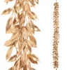 Raz Imports Raz 6' Gold Laurel Leaf Christmas Garland G4422662 Clearance