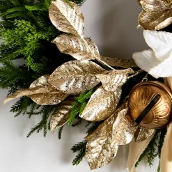 Raz Imports Raz 27" Gold Magnolia Leaf Stem Christmas Tree Accessory F4509619 Online