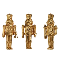 Raz Imports Raz 5" Gold Nutcracker Christmas Ornament Set of 3 4438873 Discount