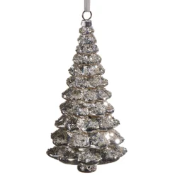 Raz Imports Raz 7" Gold or Silver Sequin Glitter Tree Glass Christmas Ornament Clearance