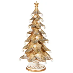 Raz Imports Raz 18" Gold Tree with Pearls Christmas Figure Decoration 4510518 Outlet