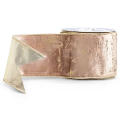 Raz Imports Raz 4" Gold Velvet Wired Christmas Ribbon R4471793 Sale