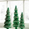 Raz Imports Raz 13.5" Green Beaded Glass Christmas Tree Figures Set of 3 4533307 Hot