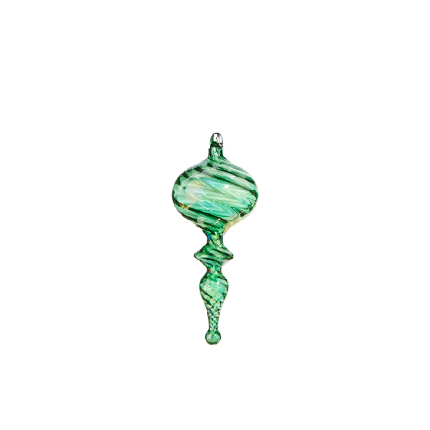 Raz Imports Raz 9" Green Blown Finial Glass Christmas Ornament 4324515 Online