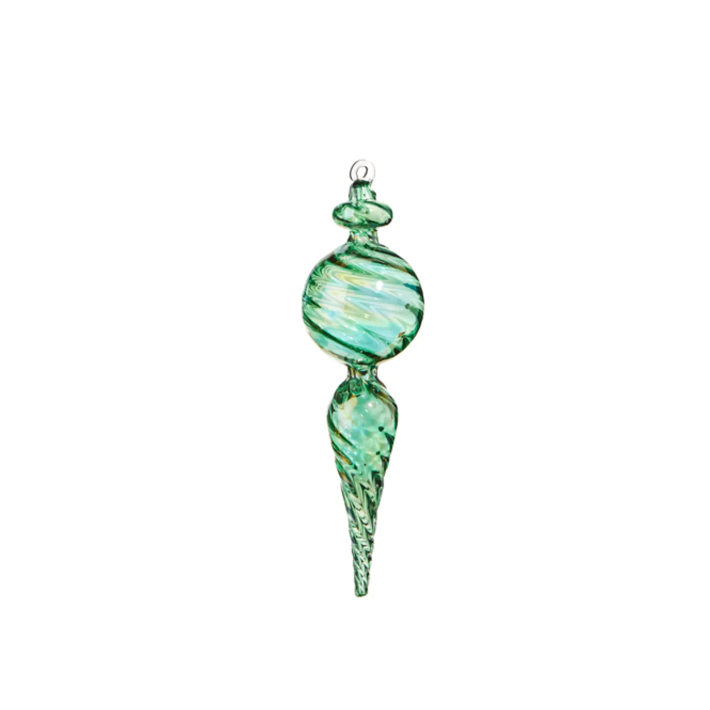 Raz Imports Raz 9" Green Blown Finial Glass Christmas Ornament 4324515 Online