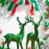 Raz Imports Raz 13" Green Flocked Deer Figures Set of 2 4432755 Best