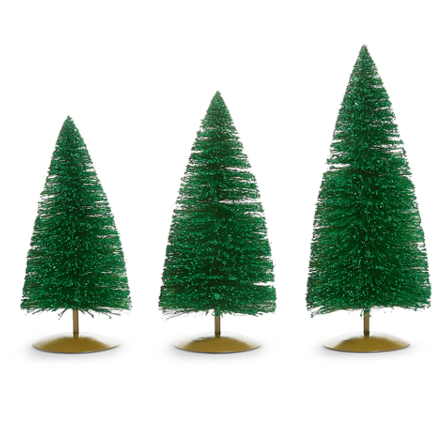 Raz Imports Raz 14" Green Glittered Bottle Brush Tree Christmas Decoration 4546026 Discount