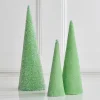 Raz Imports Raz 18.5" Green Glittered Cone Trees Christmas Decoration 4554036 Best