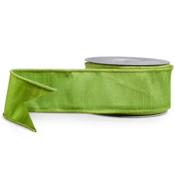 Raz Imports Raz 2.5" Green Wired Christmas Ribbon R4527840 Best
