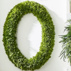 Raz Imports Raz 30.5" Iced Oval Cedar Real Feel Christmas Wreath W4422751 Outlet