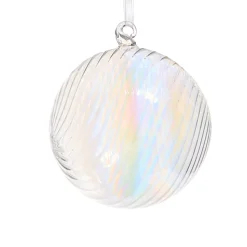Raz Imports Raz 5" Iridescent Ball Glass Christmas Ornament 4524955 Clearance