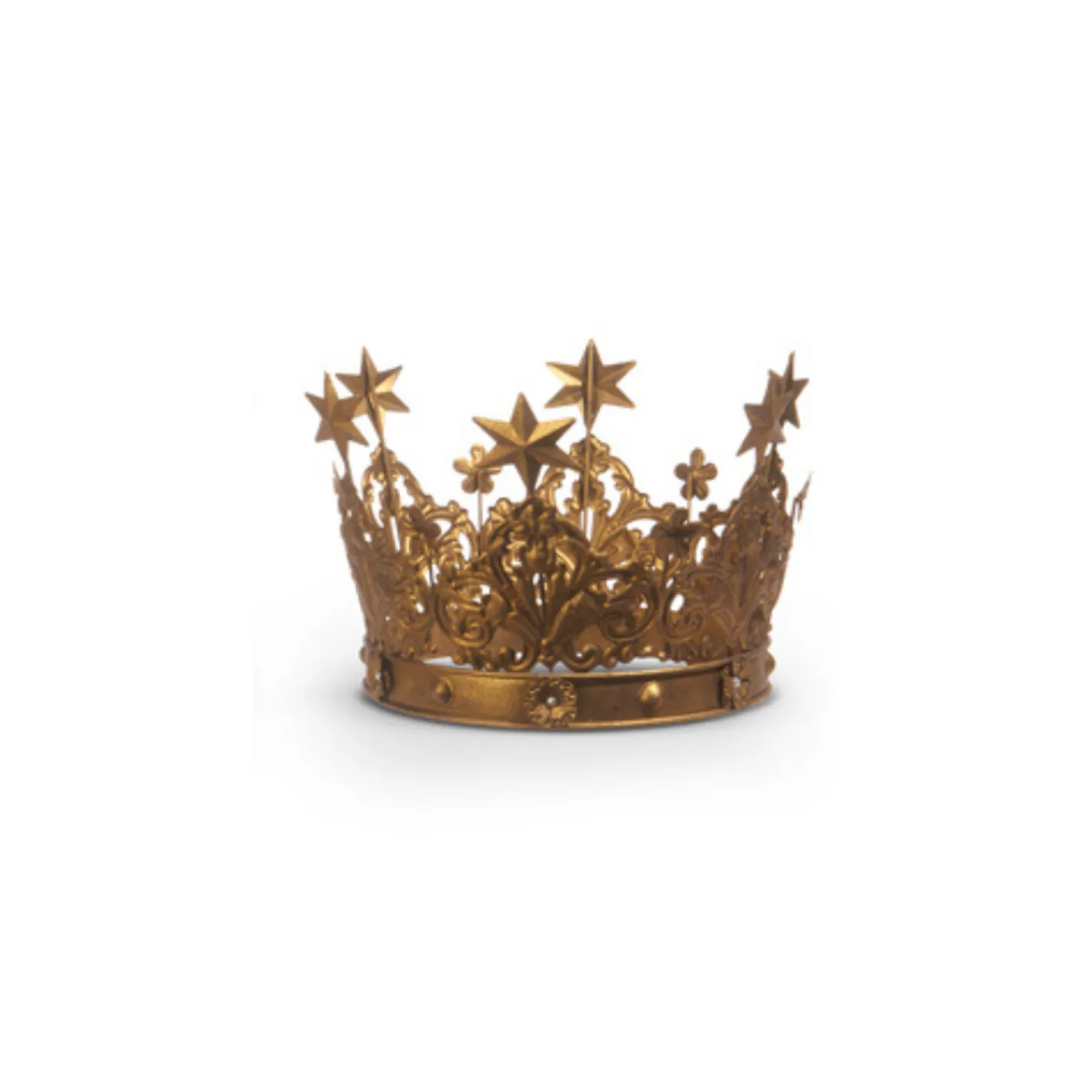 Raz Imports Raz 10.5" Large Antique Gold Metal Crown Christmas Decoration 4428076