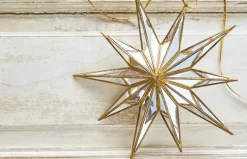 Raz Imports Raz 15" Large Mirrored Gold Star Christmas Ornament 4116140 Hot