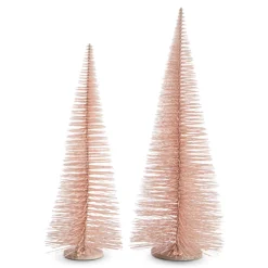 Raz Imports Raz 39" Large Pink Bottle Brush Christmas Tree Set 4306106 Online