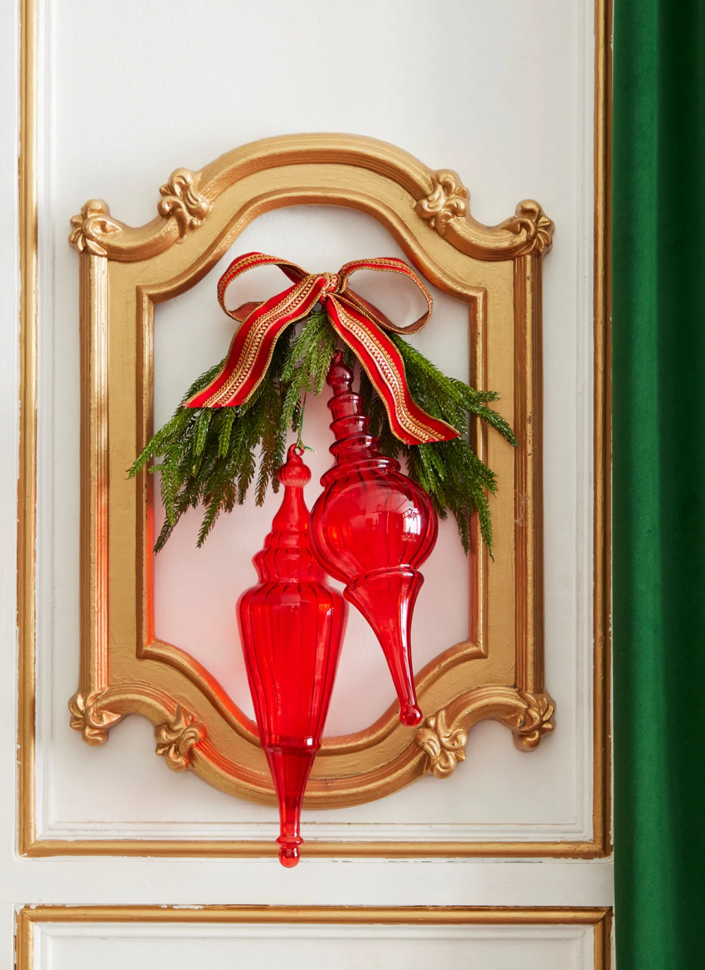 Raz Imports Raz 15.5" Large Red Finial Glass Christmas Ornament 4324500 Clearance