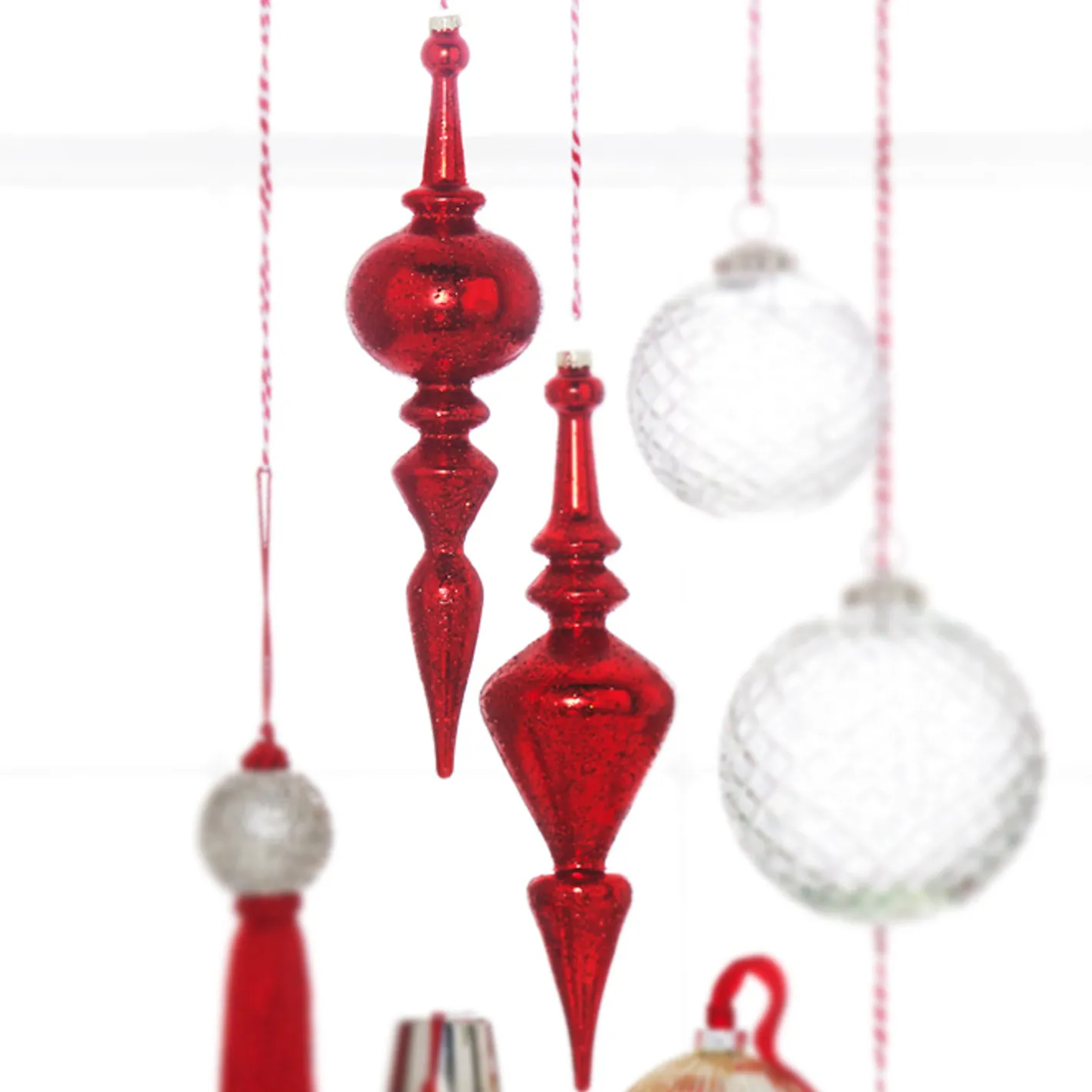 Raz Imports Raz 12" Large Red Textured Glass Final Christmas Ornament 4324537 Clearance