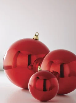 Raz Imports Raz 10" Large Shiny Red Ball Christmas Ornament 4214885 Online