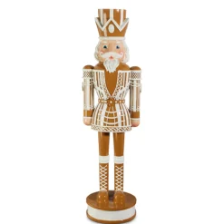 Raz Imports Raz 44" Large White and Brown Gingerbread Nutcracker Christmas Figure 4401601 Discount
