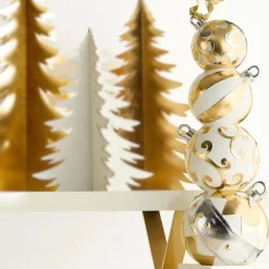 Raz Imports Raz 38" Large White and Gold Stacked Ornaments Figure 4511638 Best