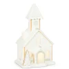 Raz Imports Raz 16.5" LED Lighted White Church with Pearls Gingerbread House Christmas Decoration 4510444 Clearance