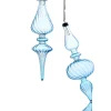 Raz Imports Raz 9.5" Light Blue Blown Glass Finial Christmas Ornament 4322925 Sale