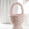 Raz Imports Raz 7.5" Light Pink Ceramic Easter Basket Figure 4501603 Hot
