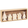 Raz Imports Raz 8.5" Lighted Gingerbread Houses and Trees 5 pc set 4516765 Sale