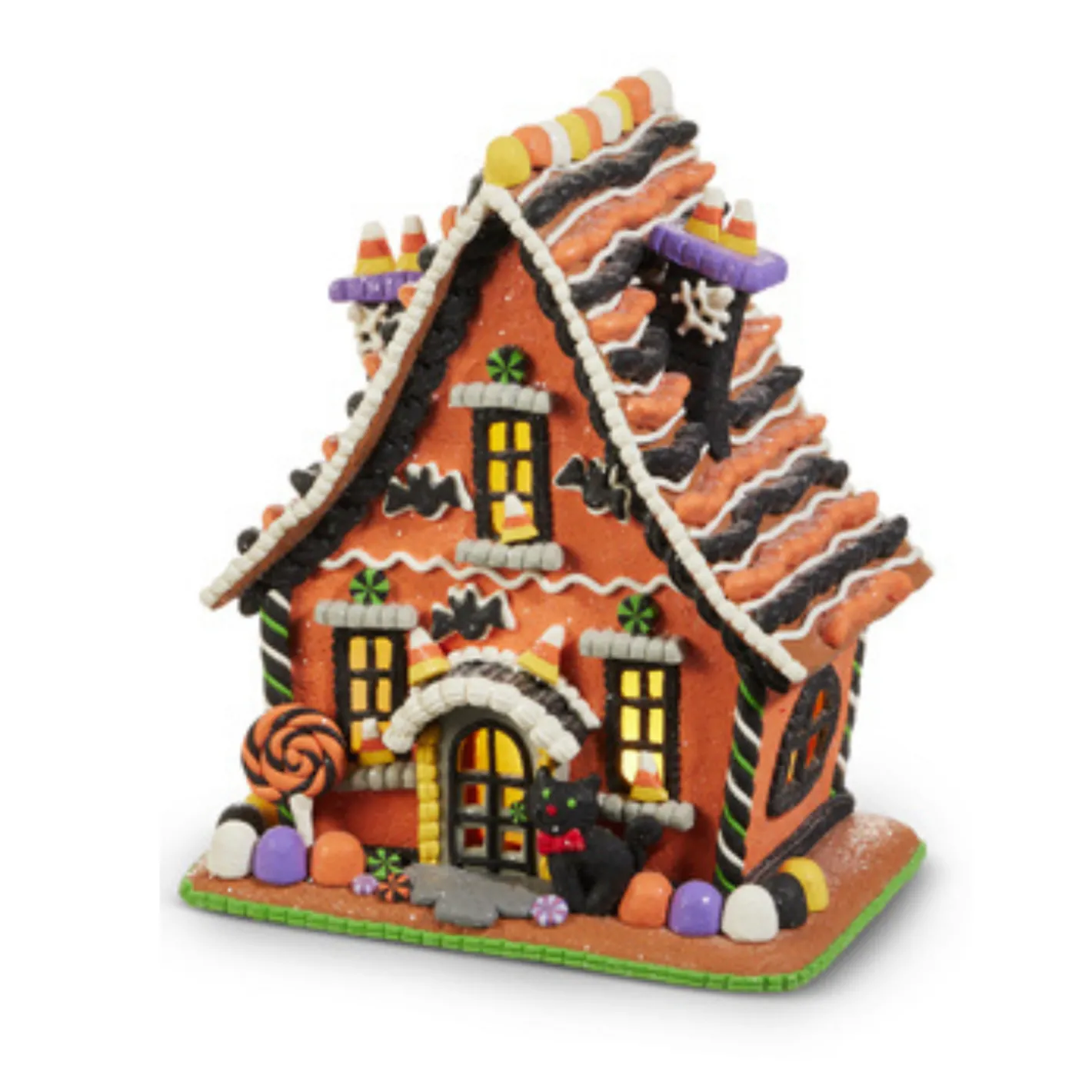 Raz Imports Raz 9.5" Lighted Halloween Gingerbread House 4516344 Outlet