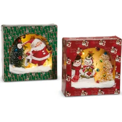 Raz Imports Raz 6.25" Lighted Magic of Christmas Shadow Ornament Box Christmas Decoration 4519125 Online