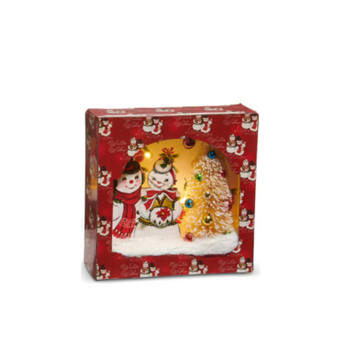 Raz Imports Raz 6.25" Lighted Magic of Christmas Shadow Ornament Box Christmas Decoration 4519125 Online