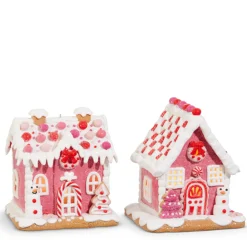 Raz Imports Raz 5.5" Lighted Pink Gingerbread House Christmas Ornament 4416250 Online
