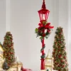 Raz Imports Raz 18.5" Lighted Red Lamp Post Christmas Decoration 4412524 New